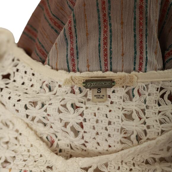 Gimmicks Brown And White Ombre Crochet Top‎ size small - Picture 2 of 6